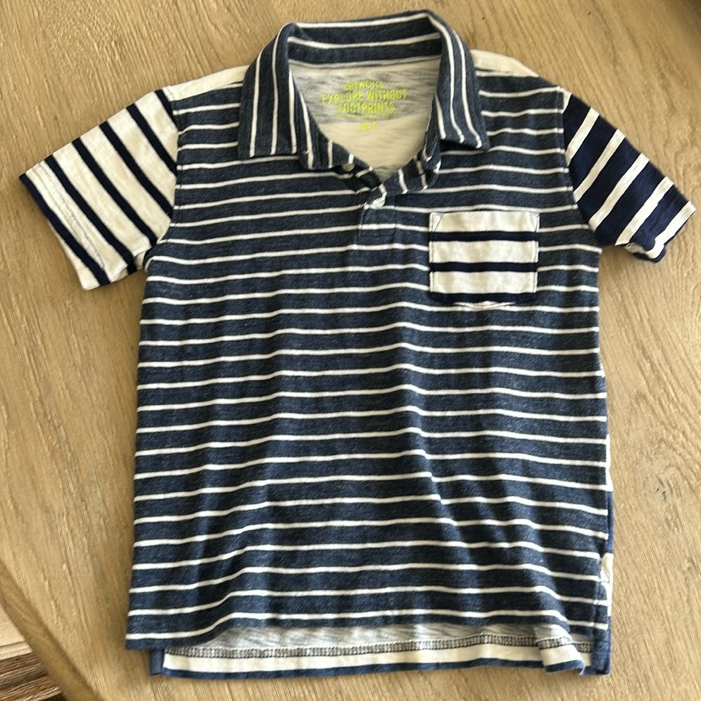 Crewcuts striped polo, size 6-7